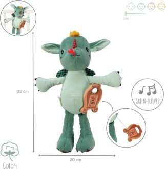 LILLIPUTIENS Joe the Dragon Musical Plush Toy for Baby | Birth Gift