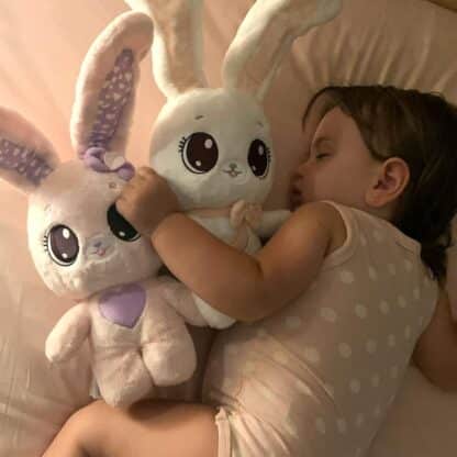 PEEKAPETS White Bunny Plush Toy | Wiggles Ears | Soft Baby & Kids Gift - Image 2
