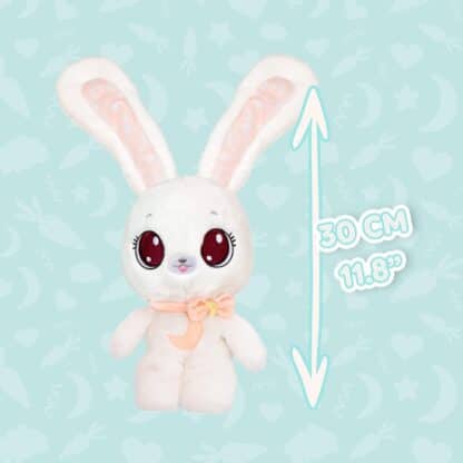 PEEKAPETS White Bunny Plush Toy | Wiggles Ears | Soft Baby & Kids Gift - Image 3