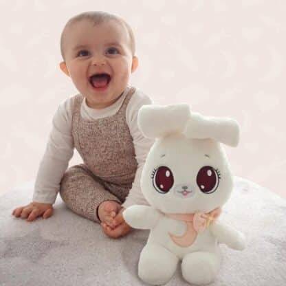 PEEKAPETS White Bunny Plush Toy | Wiggles Ears | Soft Baby & Kids Gift - Image 6