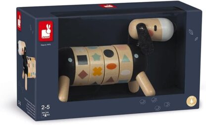 Janod Sweet Cocoon Dog | Wooden Shapes & Colours Toy (2 Years+) - Image 5