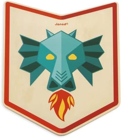 Janod Dragon Knight Set | Wooden Shield & Sword Pretend Play - Image 7