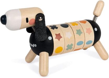 Janod Sweet Cocoon Dog | Wooden Shapes & Colours Toy (2 Years+) - Image 3
