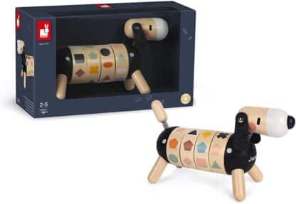 Janod Sweet Cocoon Dog | Wooden Shapes & Colours Toy (2 Years+)