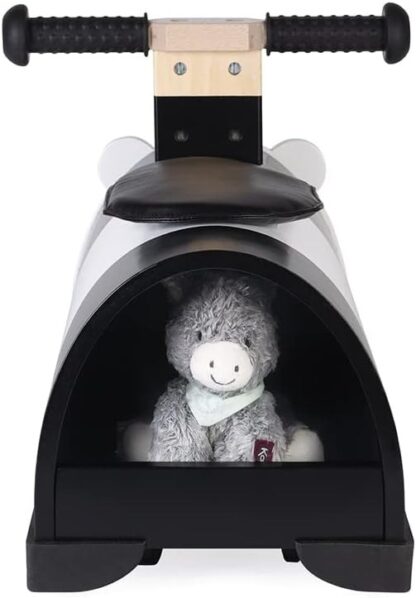 Janod Wooden Ride-On Panda | 360° Steering Toy with Storage - Image 2