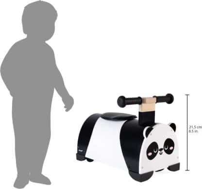 Janod Wooden Ride-On Panda | 360° Steering Toy with Storage - Image 5
