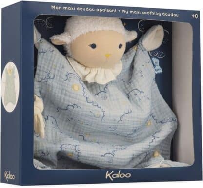 Kaloo Doux Sommeil Maxi Sheep Comforter | 40cm Baby Blanket Blue - Image 3