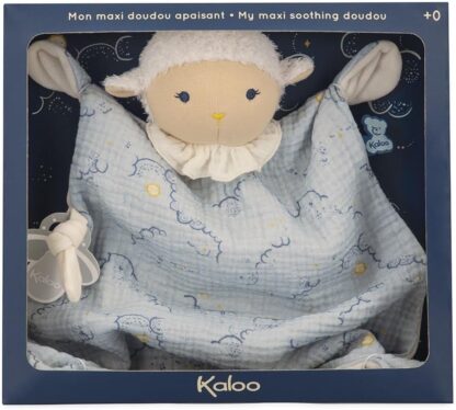 Kaloo Doux Sommeil Maxi Sheep Comforter | 40cm Baby Blanket Blue - Image 4