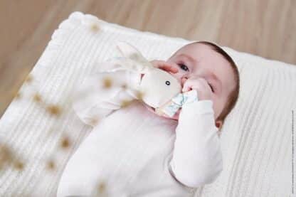 Kaloo K'doux Baby Rattle | FSC Wood Ring Rabbit Plush (Squeaker) - Image 4