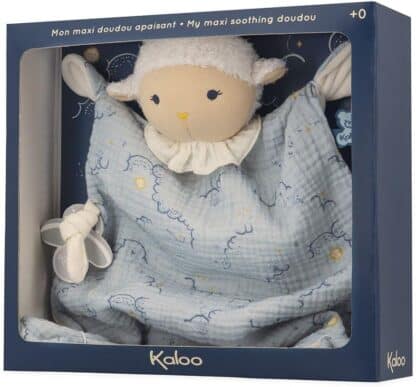 Kaloo Doux Sommeil Maxi Sheep Comforter | 40cm Baby Blanket Blue - Image 6