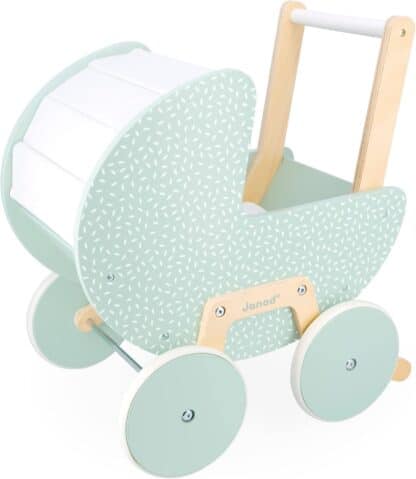 Janod Zen FSC Wood Pram | Doll Stroller Pretend Play Toy - Image 7