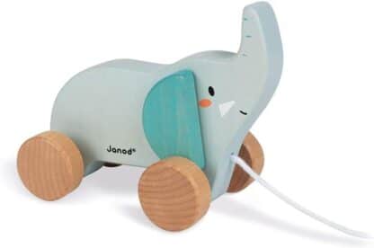 Janod Walk-along Wooden Elephant | Pull-Along Toy (1 Year+) - Image 5