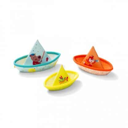 LILLIPUTIENS 3 Floating Bath Boats | Interactive Baby Toy (6m+)