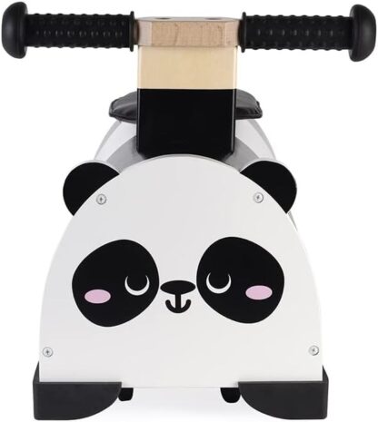Janod Wooden Ride-On Panda | 360° Steering Toy with Storage - Image 3