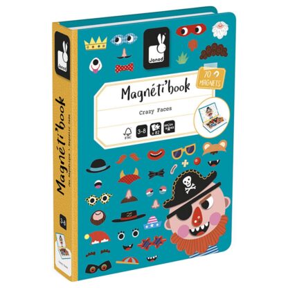 Janod Magnetibook Crazy Faces | Educational Travel Game - Image 6