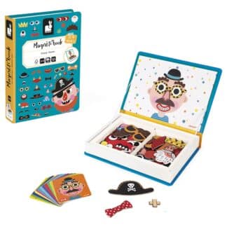Janod Magnetibook Crazy Faces | Educational Travel Game