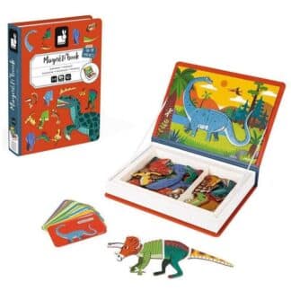 Janod Magnetibook Dinosaurs | Magnetic Travel Game Toy