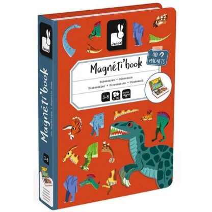 Janod Magnetibook Dinosaurs | Magnetic Travel Game Toy - Image 4