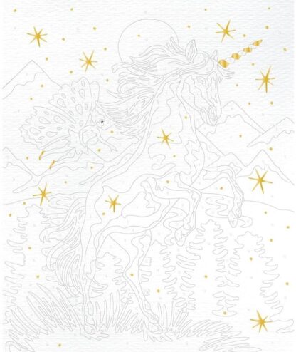 Janod Paint by Numbers Unicorns | 2 Boards Art Kit (7+)