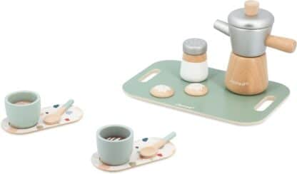 Janod Italian-Style Coffee Set | Wooden Pretend Play Toy (24m+) - Image 2