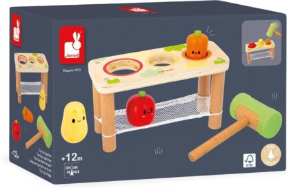 Janod Whack-A-Farm Vegetable Game | Wooden Toy (12m+) - Image 3
