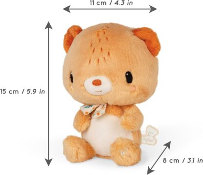 Kaloo Choo Choo the Bear Mini Soft Toy | Rattle Baby Plush - Image 4