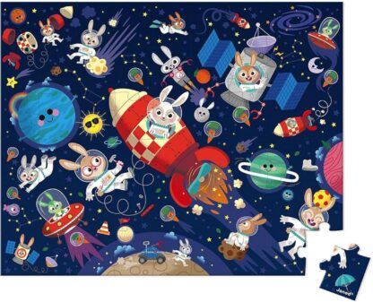 Janod Rocket Puzzle - 54-Piece FSC Cardboard | Kids Ages 5+ - Image 2