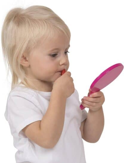 Janod P'tite Miss Vanity Case | Wooden Beauty Toy (Pink) - Image 3