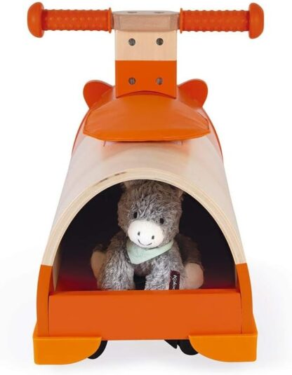 Janod Hamster Ride-On Wooden Toy | 4 Wheels & Storage (1 Year+) - Image 3