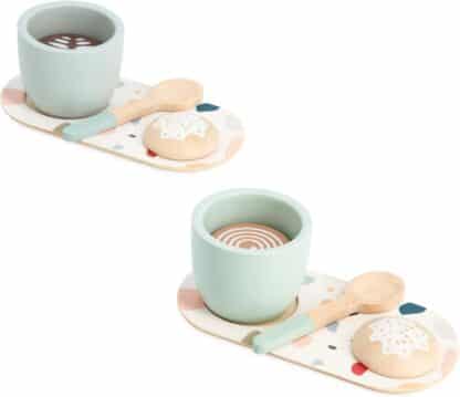 Janod Italian-Style Coffee Set | Wooden Pretend Play Toy (24m+) - Image 5