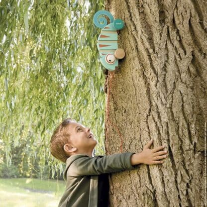 Janod Tropik Pull-Along Chameleon | Wooden Walker Toy (1 Year+) - Image 3