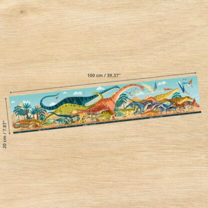 Janod 100-Piece Panoramic Dinosaur Puzzle | 1-Metre Long (6+) - Image 3
