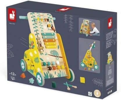 Janod Tropik Multi-Activity Trolley | Wooden Walker & Toy (1 Year+) - Image 2