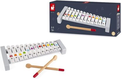 Janod Confetti Xylo | Wooden & Metal Musical Toy (2 Years+) - Image 3