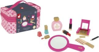 Janod P'tite Miss Vanity Case | Wooden Beauty Toy (Pink)