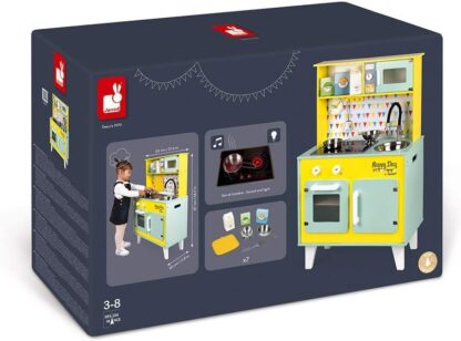 Janod Big Wooden Play Kitchen - Happy Day | Sound & Light (3+) - Image 5