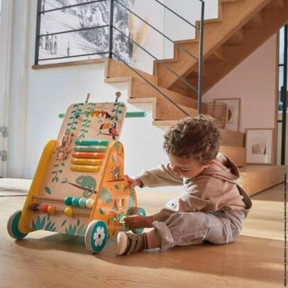 Janod Tropik Multi-Activity Trolley | Wooden Walker & Toy (1 Year+) - Image 3