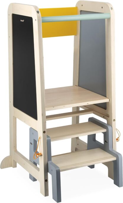 Janod Wooden Observation Tower | Adjustable Toddler Helper (18m+)