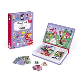 Janod Magnetibook Princesses (Purple) | Magnetic Dress-Up Toy