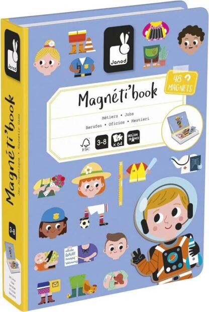 Janod Magnetibook Mix & Match Jobs | Travel Game Toy - Image 2