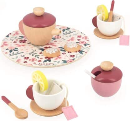 Janod Twist Tea Set | Wooden & Felt Children's Pretend Play Toy - Image 3