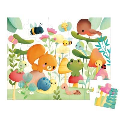 Janod Garden Friends Puzzle - 20-Piece FSC | Kids Ages 2+
