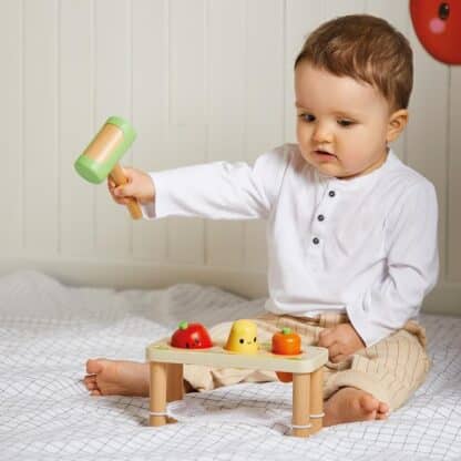 Janod Whack-A-Farm Vegetable Game | Wooden Toy (12m+) - Image 2