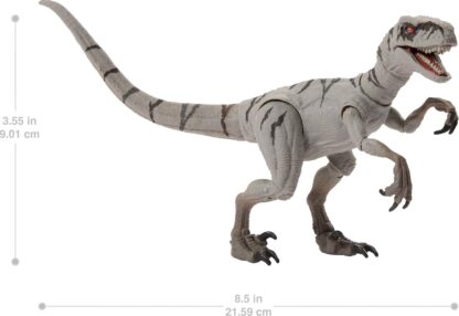 Mattel Jurassic World Hammond Collection Atrociraptor Ghost Action Figure | Premium Dinosaur Toy with Glass Eyes & 14 Points of Articulation - Image 3