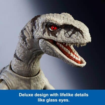 Mattel Jurassic World Hammond Collection Atrociraptor Ghost Action Figure | Premium Dinosaur Toy with Glass Eyes & 14 Points of Articulation - Image 4