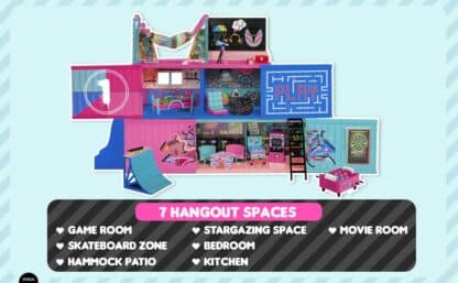 L.O.L. Surprise! Fashion Show House Playset | Unbox 40+ Surprises, 2 Exclusive Dolls, Furniture & Accessories | Collectable Toy for Kids 4+ - Image 2