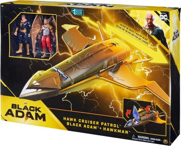 DC Comics, Hawk Cruiser Patrol, Includes Black Adam and Hawkman Action Figures - Image 10