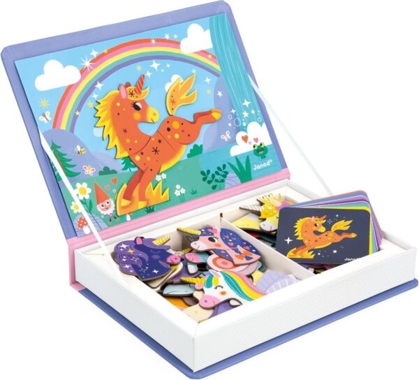 Janod Magneti'Book Unicorn 44 Magnet Educational Game 10 Model Cards Age 3-8 New - Image 3