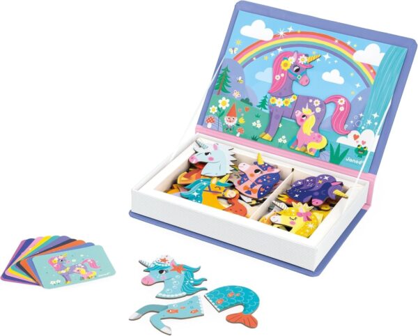 Janod Magneti'Book Unicorn 44 Magnet Educational Game 10 Model Cards Age 3-8 New - Image 5