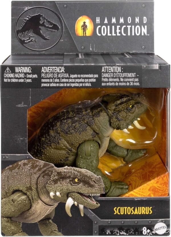 Mattel Jurassic World Hammond Collection Dinosaur Action Figure Scutosaurus - Image 4